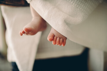 Sticker - parent holding baby feet