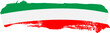 Italian flag brush element, vector illustration isolated on a white background