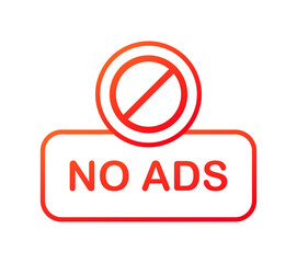 Poster - No ads sign. Lines, red, no ads. Vector illustration