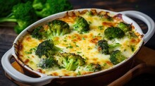 Baked Broccoli With Cheese And Eggs