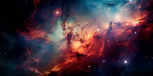 Orion Nebula, Showcasing Its Intricate Details And Stellar Nursery. Generative Ai