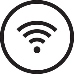 Poster - Wifi free zone symbol. Wireless signal sign. Mobile internet vector icon.