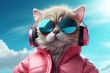 Sunglasses glasses cat cool cute pet animal funny kitten portrait