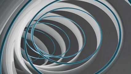 Poster - Abstract flight inside hypnotic oval shaped tunnel. Design. Wide and narrow stripes creating optical illusion.