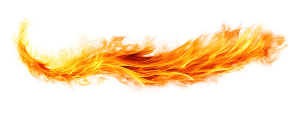 Wall Mural - fire trail isolated on transparent background - generative ai