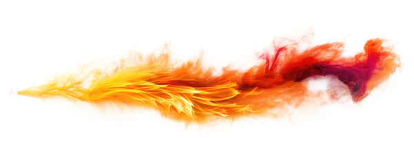 Wall Mural - fire trail isolated on transparent background - generative ai