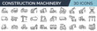 © SkyLine - Set of 30 outline icons related to construction machinery. Linear icon collection. Editable stroke. Vector illustration