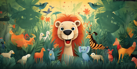 happy zoo book cover for kids hd wallpaper