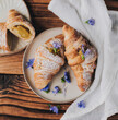 Croissant with pistachio cream