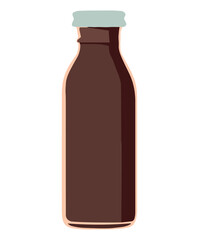 Wall Mural - bottle with chocolate drink