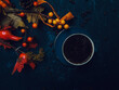 Autumn black coffe
