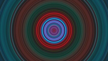 Wall Mural - colorful neon pulsing abstract glowing circle. sound waveform background