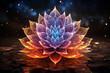 © deagreez - Generative AI image wallpaper of positive human aura meditation nature spirituality floral design