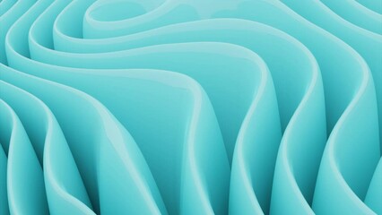 Poster - Abstract background with flowing and transforming blue draping texture. Design. Folded textile, animated fabric.