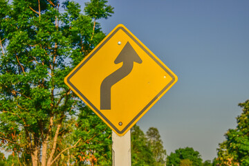 sign, road, traffic, warning, caution, street, sky, road sign, travel, transportation, symbol, 