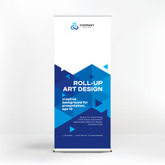 Wall Mural - geometric design, roll-up, creative background, template for photo and text placement, presentations