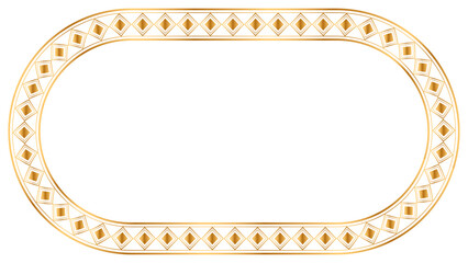 Wall Mural - luxury white golden set arabic islamic banner title frame text box in transparent background