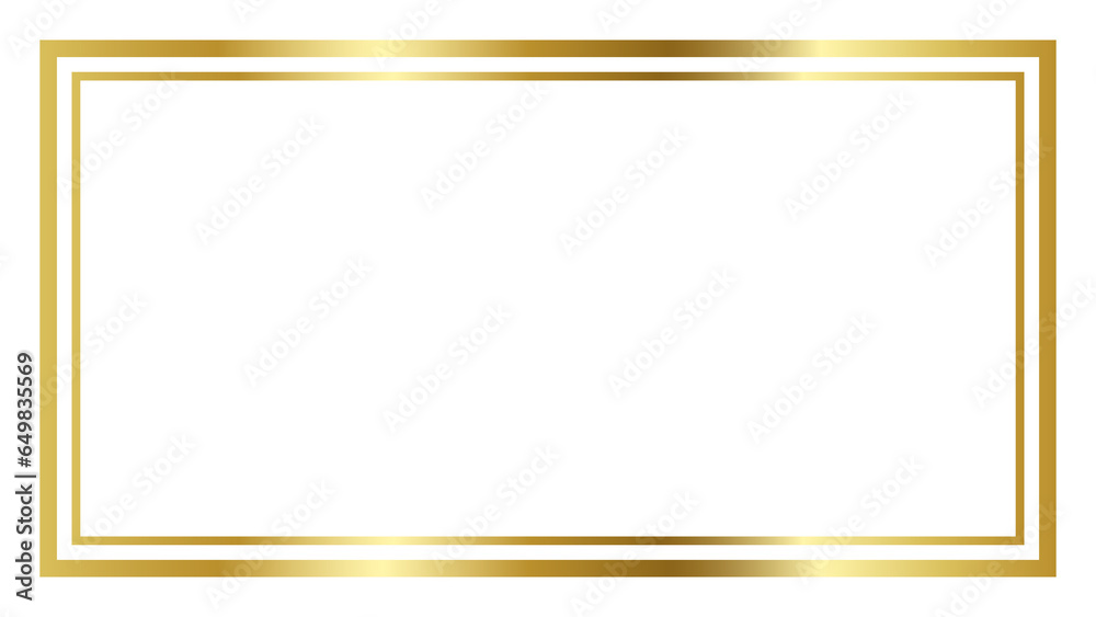 Rectangle golden frame border Stock Illustration | Adobe Stock