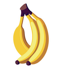 Poster - Healthy ripe bananas illustration