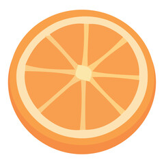 Wall Mural - Juicy orange slice design