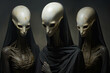 Alien groove - 3 alien figures in dark surrounding