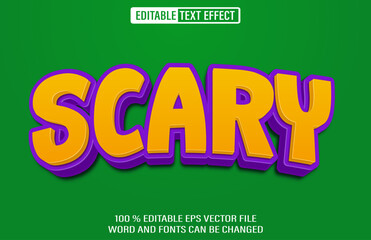 Aufkleber - Scary editable text effect 3d style template