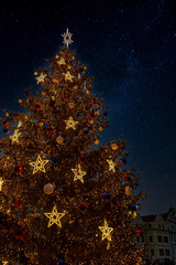 Poster - Christmas tree at Old Town Square, Prague, Czech Republic