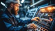 © visoot - Industrial engineer working at control panel.