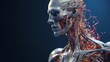 Mechanical muscular zombie cyborg made of neurons 4k Generative Ai
