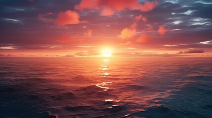 Wall Mural - travel arctic ocean sunrise illustration blue ice, sky background, winter beautiful travel arctic oc
