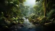 green southeast asian rainforest illustration environment forest, jungle tree, natural wood green southeast asian rainforest