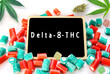 Medical Marijuana Edibles, Gummy Candies Infused with Delta-8-THC Cannabinoid in food