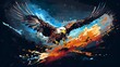 Illustration of an sea eagle pop art