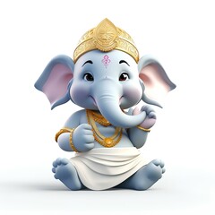 Ganesha elephant 3d cartoon character