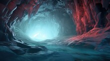 Natural Volcanic Ice Caves Illustration Spring Tourism, Mineral Landscape, Geology Spa Natural Volcanic Ice Caves 54
