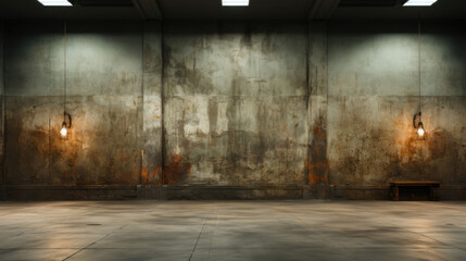 Wall Mural - Old concrete grunge wall background. Dark grunge texture