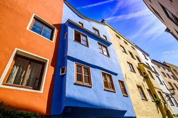 Wall Mural - historic buildings at the old town of Wasserburg am Inn - germany