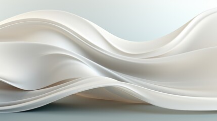 Wall Mural - abstract white interior background with soft shaped wavy architectural structure
