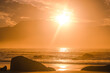 Big island, Ilha grande , Rio de Janeiro - Brazil , sunrise or sunset in the beach, golden hour