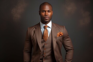 Poster - A professional man wearing a suit and tie poses for a picture. Suitable for business-related projects and presentations.