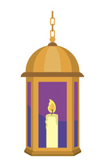 Poster - golden ramadan lamp religious