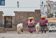 Unidentified women native on the street of Cusco, Peru.