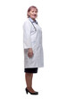 qualified doctor giving a thumbs up. isolated on a white