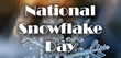 Snowflake Day, screensaver for the site, banner, postcard. National holiday of snowflakes. Winter Beauty Day. December 18.