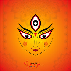 Happy Durga Puja Illustration Background Design