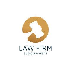 Wall Mural - Law firm logo design element vector with creative concept