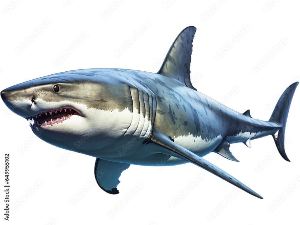 Great White Shark Hunting, No Background