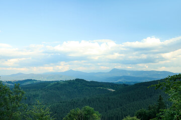 Wall Mural - Beautiful mountain landscape in Carpathians, Ukraine