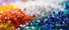 Plastic Granules Close Up View Polymer Pallet