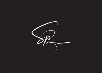 Wall Mural - SP letter logo design and monogram logo